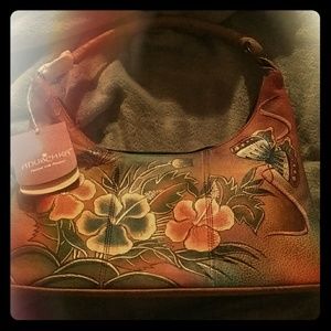 Anuschka Hand painted purse. Leather. NWT